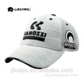 topi baseball putih timbul dan applique mesh